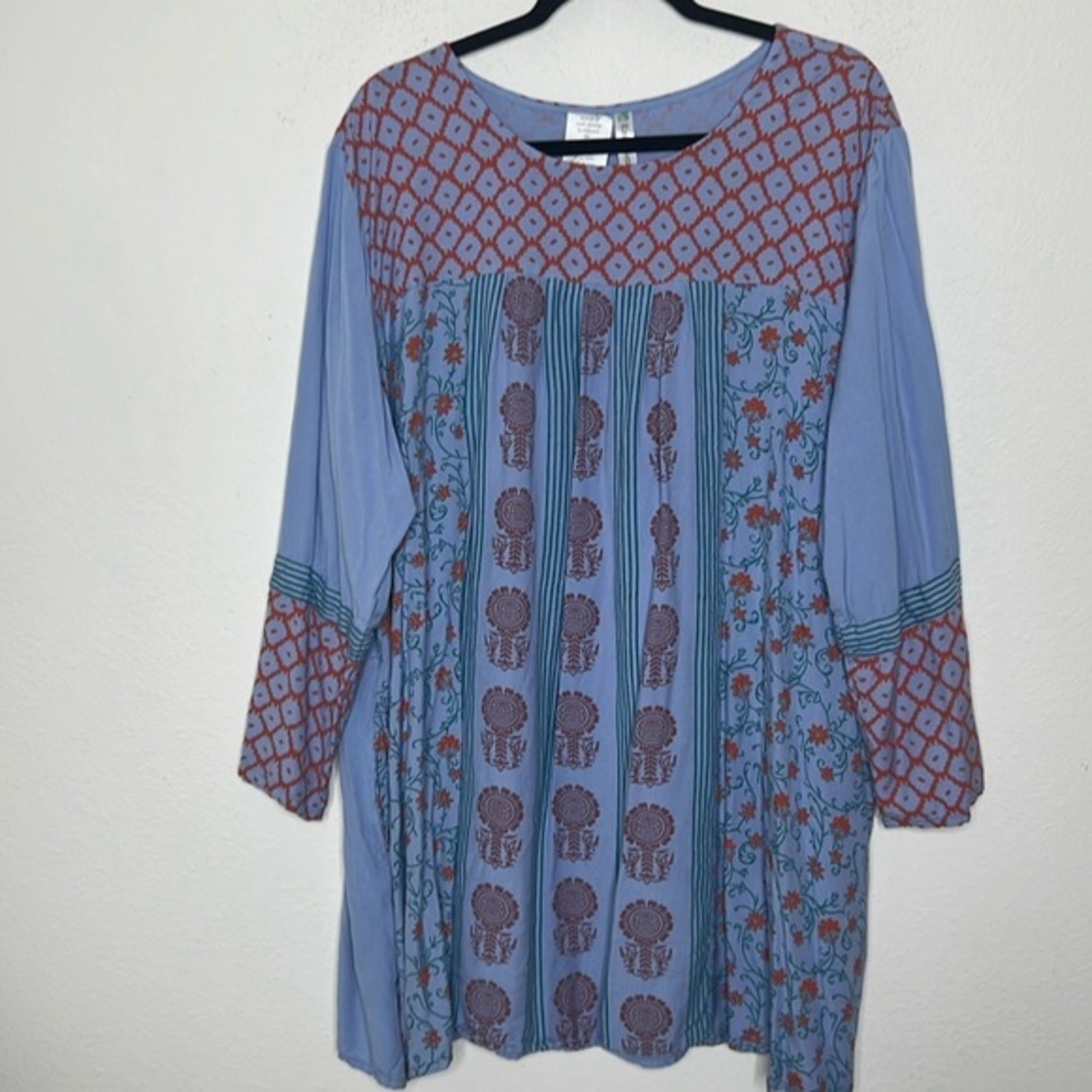 East Essence plus size 3XL boho India style dress with pockets